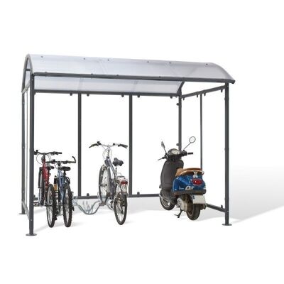 Mottez shelters for 6 bikes motorcycles in dome b814c