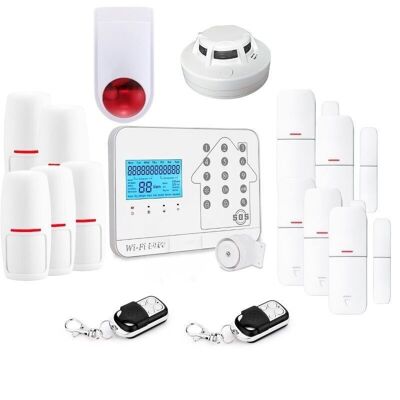 Drahtloses vernetztes Hausalarm-Set, WLAN-Box, Internet und GSM, Futura, weiß, Smart Life – Lifebox – Kit7