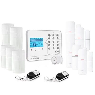 Wireless connected home alarm kit wifi box internet and gsm futura white smart life- lifebox - animal kit 5