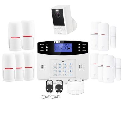 Wireless connected home alarm gsm lifebox evolution connected kit 5