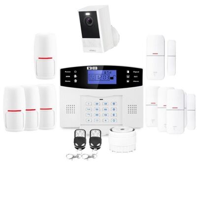 GSM lifebox wireless home alarm and evolution wireless camera connected kit 4