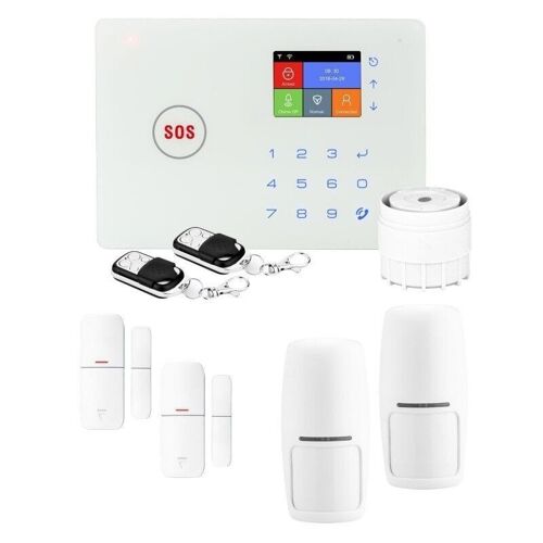 Kit alarme maison connectée sans fil wifi et gsm e et 2 caméra wifi -  lifebox - kit11