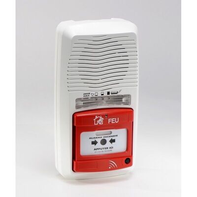 Type 4 radio battery alarm with repeater