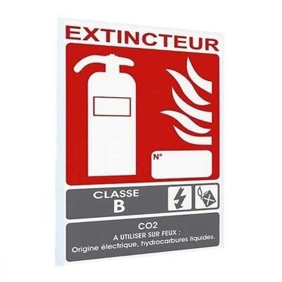 Panneau signalétique extincteur b