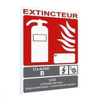 Panneau signalétique extincteur b