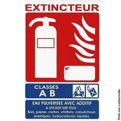 Signo de extintor de incendios ab
