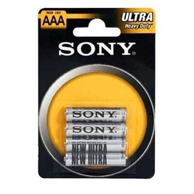 4 batteries 1.5v,lr03,aaa sony