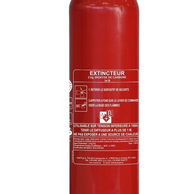 CO2 fire extinguisher 2kg Lifebox with diffuser for class B fires