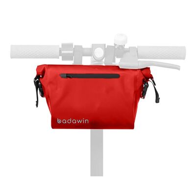 Badawin Coral Red Tess Bicycle Handlebar Bag