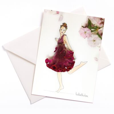 Celosia Argen Rot – card with color core and envelope | 013