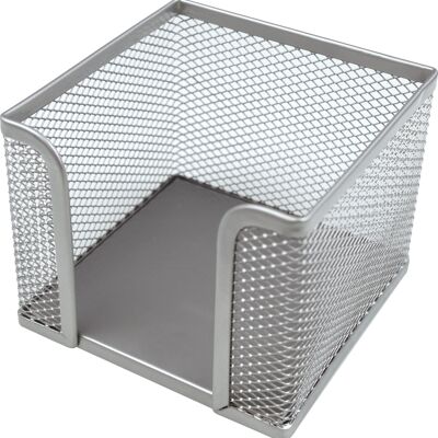 Zettelbox "the cube network" silber