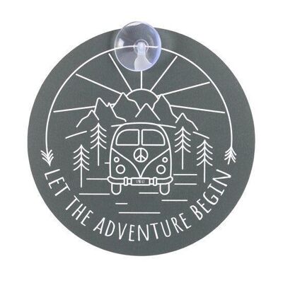 Let The Adventure Begin Window Sign