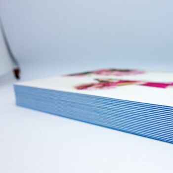 Bouquet de fleurs de cerisier - carte avec noyau de couleur et enveloppe | 004 3