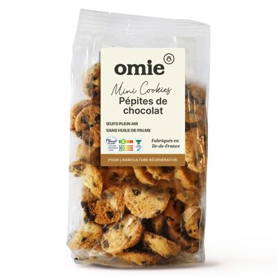 Mini chocolate chip cookies - organic and French wheat, crushed 25km from the biscuit factory - 100 g