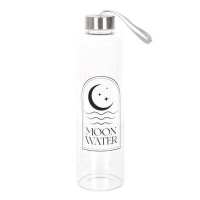 Botella de agua de vidrio de agua de luna
