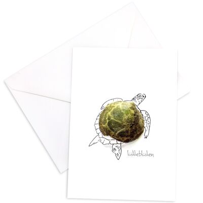 Guscio di tartaruga - Carta con nucleo colorato e busta | 044