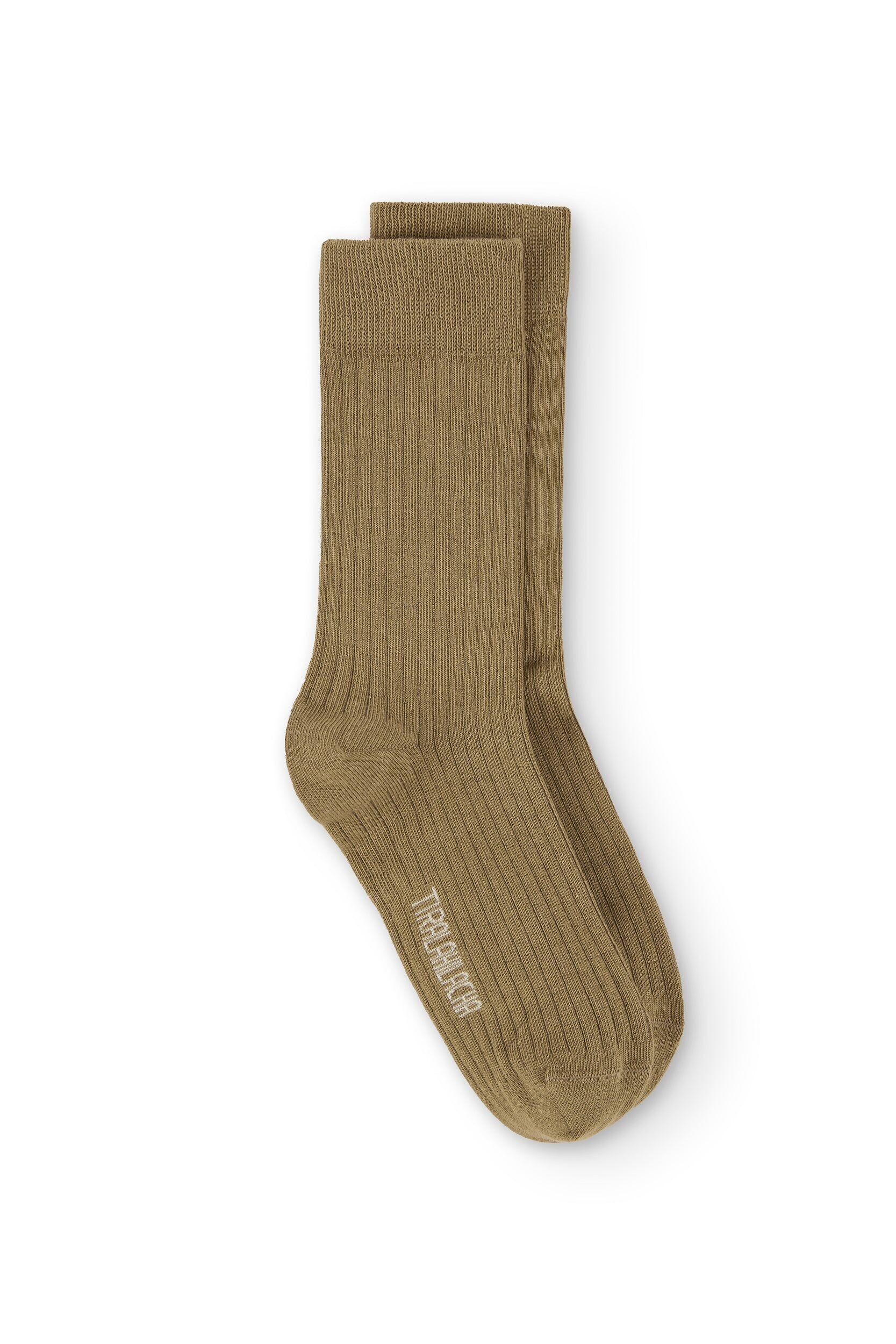 Beige mid-calf socks