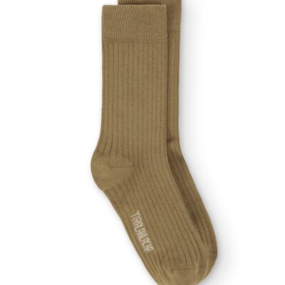 Beige mid-calf socks