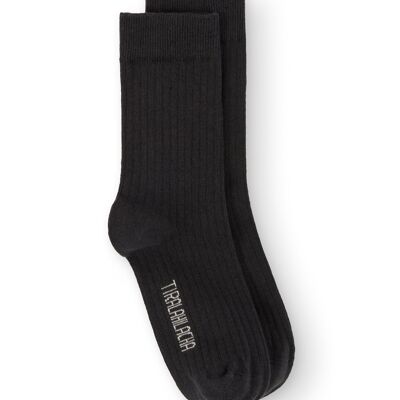 Cosmos black half round socks
