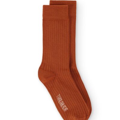 Halbrunde Socken in Marsrot