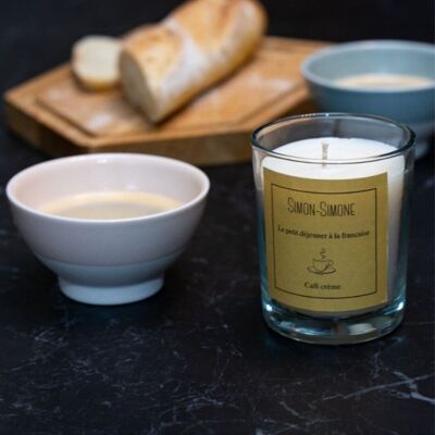 Set of 2 “Café crème” scented candles