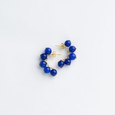 Boucles d'oreilles Seribu Jade - Bleu Cobalt