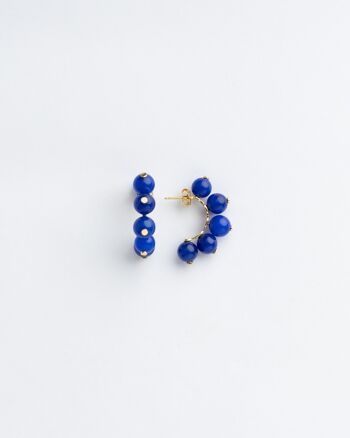 Boucles d'oreilles Seribu Jade - Bleu Cobalt 2