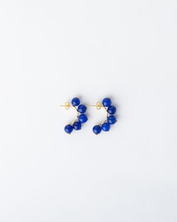 Boucles d'oreilles Seribu Jade - Bleu Cobalt 4