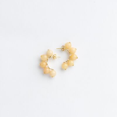 Boucles d'oreilles Seribu Jade - Beige