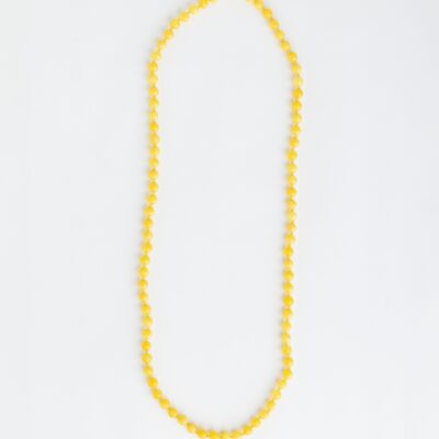 Lange Halskette aus Seribu-Jade – Gelb