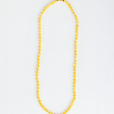 Lange Halskette aus Seribu-Jade – Gelb