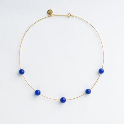 Collier Seribu Jade - Bleu Cobalt