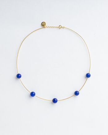 Collier Seribu Jade - Bleu Cobalt