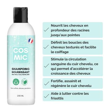 Shampoing Naturel Nourrissant - Cheveux Secs, Cassants, Abîmés - Glycérine Végétale, Coco, Karité, Aloe Vera BIO 4