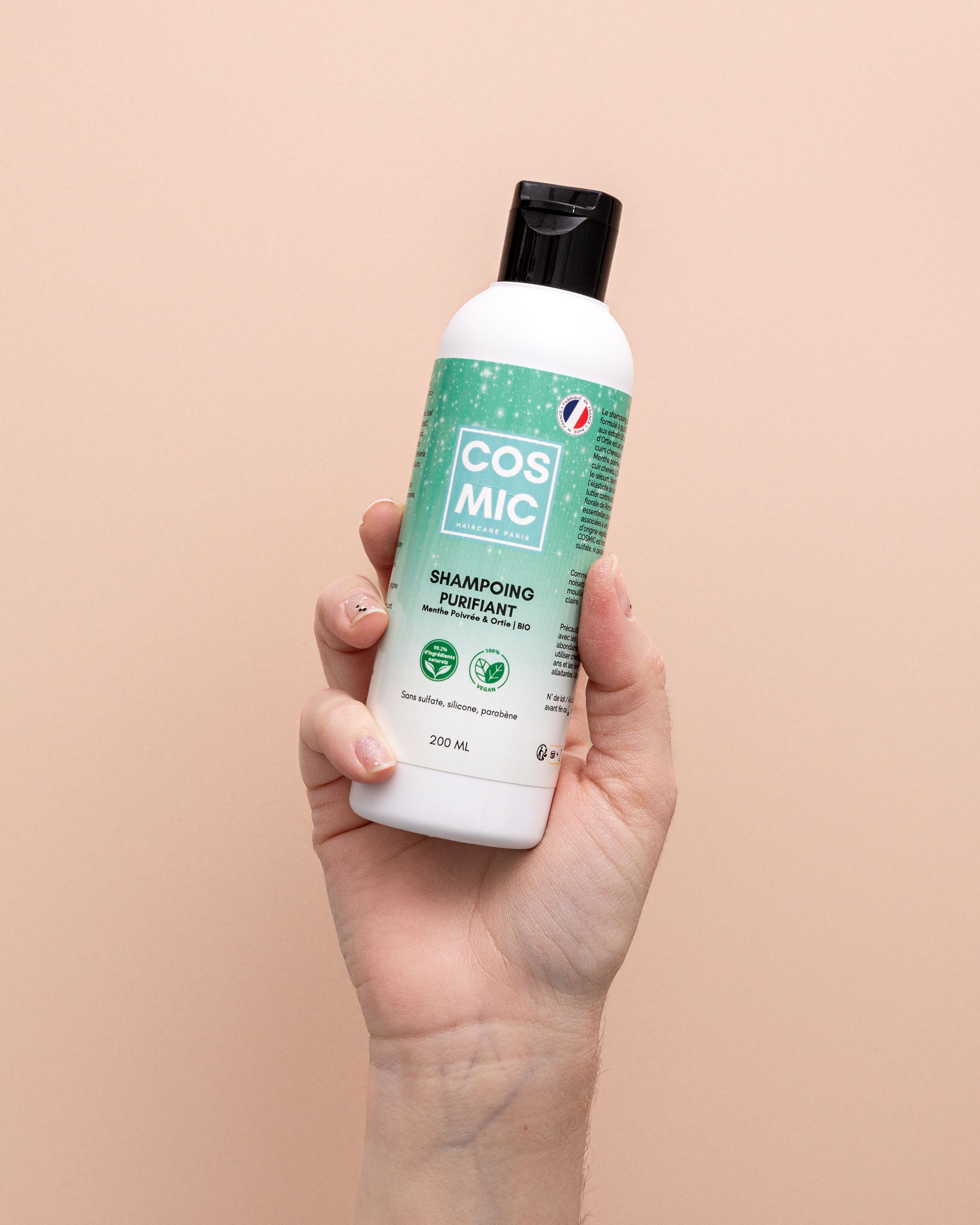 Natürliches reinigendes Detox-Klärungsshampoo – fettiges Haar und/oder Schuppen und Juckreiz – Bio-Pfefferminze und Brennnessel