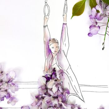 Wisteria - carte avec noyau de couleur et enveloppe | 020 2