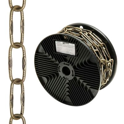 Decorative Engraved Leather Chain 4, 0x46 mm. Roll 20 meters