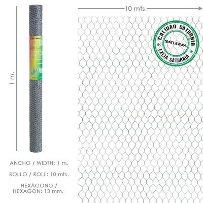 Enrejado Triple Torsion 13 / Ancho 100 cm. Rollo 10 Metros Uso Domestico