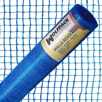 Blue Plaster Mesh Roll 50 mt. x 1 meter. 10x10mm lights.