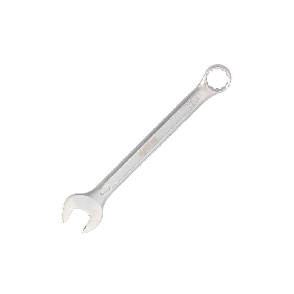 Ring-Maulschlüssel Plus 27x27 Chrom-Vanadium-Stahl DIN 3113. Doppelschlüssel, fester Schraubenschlüssel, Sternschlüssel