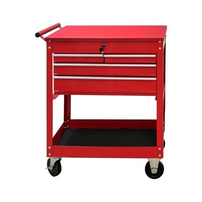 Metal Tool Cart 86x44x99 cm. with 4 Drawers and 2 Trays