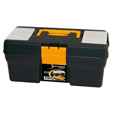 Cassetta porta attrezzi in polipropilene 392x210x188 mm. Scatola portaoggetti, valigetta organizer, organizer in plastica