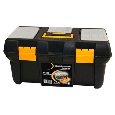 Werkzeugkasten aus Polypropylen, 500 x 268 x 230 mm. Aufbewahrungsbox, Organizer-Aktentasche, Kunststoff-Organizer