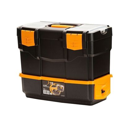 Werkzeugkasten aus Polypropylen, 420 x 220 x 340 mm. Aufbewahrungsbox, Organizer-Aktentasche, Kunststoff-Organizer