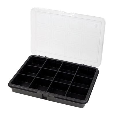 Plastic Organizer 12 Compartments 180x128x32 mm. Storage Box, Organizer Briefcase, Plastic Organizer
