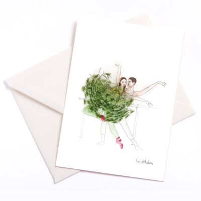 Umbelliferae - card with color core and envelope | 024