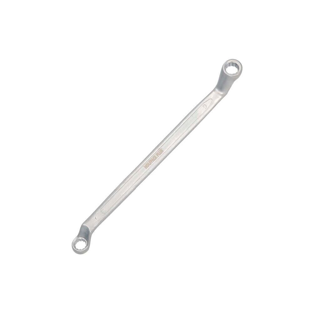 Gekröpfter Sternschlüssel Plus Chrom-Vanadium-Stahl 8x9 DIN 838. Doppelmaulschlüssel, fester Maulschlüssel