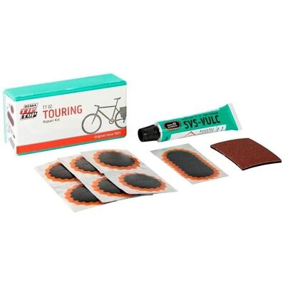 Kit Toppe Bici, Kit Completo 7 Toppe con Colla e Carta Vetrata