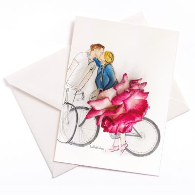 Rose II - card with color core and envelope | 067