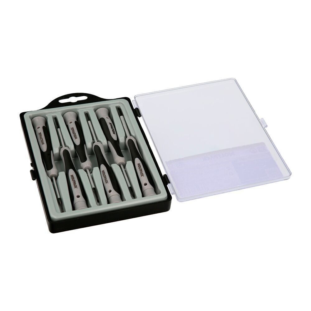 Set cacciaviti Precision Plus 6 pezzi, punte magnetiche, acciaio al cromo vanadio, testa rotante
